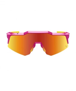 100% SPEEDCRAFT XS - Fernando Tatis JR LE Pink / Yellow HiPER® Red Multilayer Mirror Lens