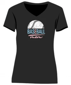 B360 Baseball Mom V-Neck T-Shirt