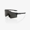 100% SPEEDCRAFT XS - Soft Tact Black - Smoke Lens