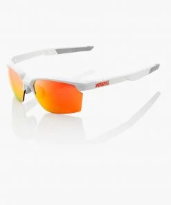 100% SPORTCOUPE - Soft Tact White - HiPER Red Multilayer Mirror Lens