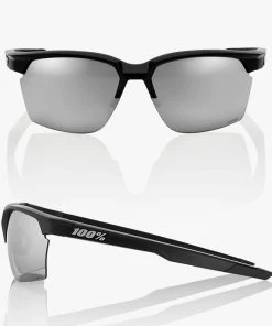 100% SPORTCOUPE - Matte Black - HiPER Silver Mirror Lens