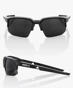 100% SPEEDCOUPE - Polished Black - Grey PEAKPOLAR Lens