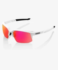 100% SPEEDCOUPE - Soft Tact Off White - Purple Multilayer Mirror Lens