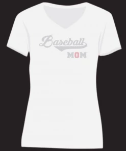 B360 Baseball Mom V-Neck T-Shirt