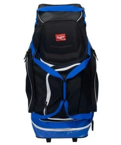 Rawlings R1502 Wheeled Catcher's Bag-Royal-36"x14"x15