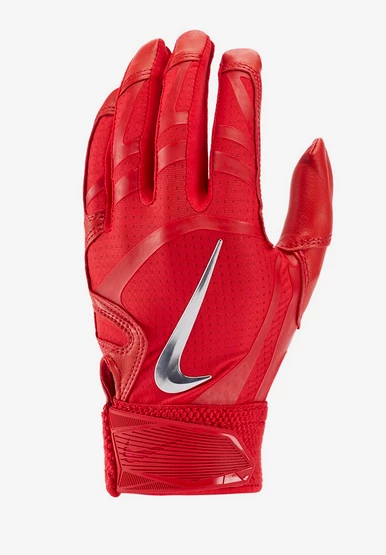 Nike Alpha Huarache Elite Batting Glove Red/Chrome 3 Nike Alpha Huarache Elite Batting Glove Red/Chrome