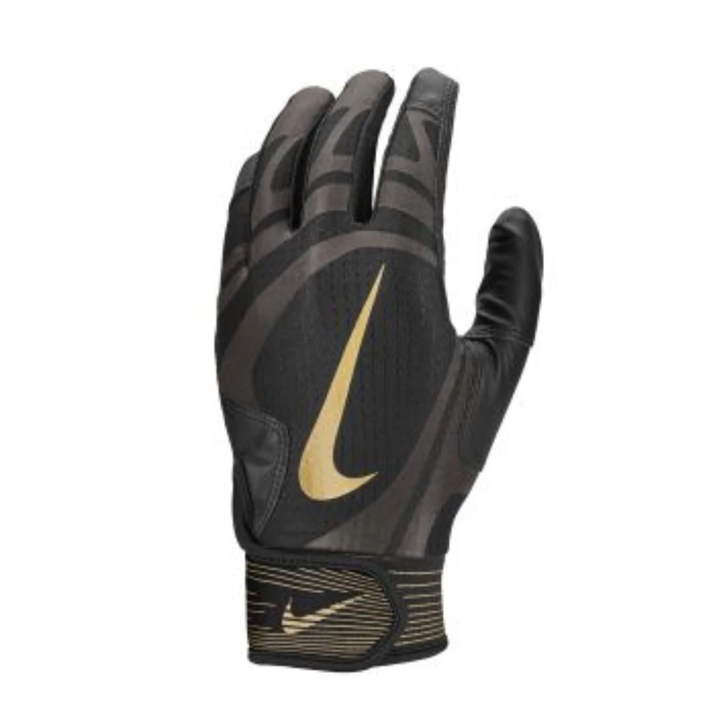 Nike Youth Alpha Huarache Edge Batting Glove Black/Gold 3 Nike Youth Alpha Huarache Edge Batting Glove Black/Gold
