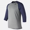 New Balance NB 3/4 Baseball Raglan Top Navy TMMT601