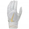 Nike Alpha Huarache Elite Batting Glove White/Gold