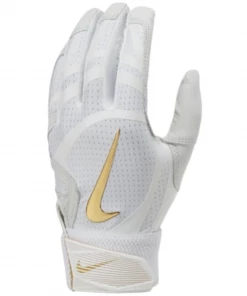 Nike Alpha Huarache Elite Batting Glove White/Gold
