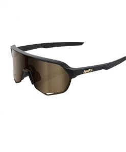 100% S2 - Matte Black - Soft Gold Mirror Lens