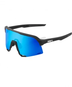 100% S3 - Matte Black - HiPER Blue Multilayer Mirror Lens