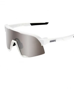 100% S3 - Matte White - HiPER Silver Mirror Lens