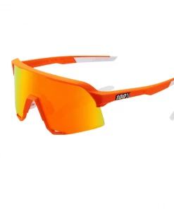 100% S3 - Soft Tact Neon Orange - HiPER Red Multilayer Mirror Lens