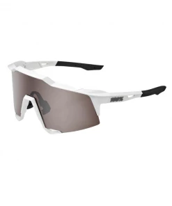 100% SPEEDCRAFT - Matte White - HiPER Silver Mirror Lens