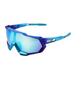 100% SPEEDTRAP - Matte Metallic Into The Fade - Blue Topaz Multilayer Mirror Lens