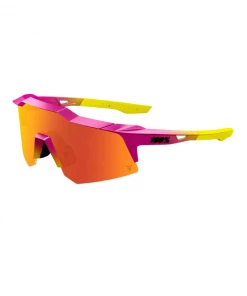 100% SPEEDCRAFT XS - Fernando Tatis JR LE Pink / Yellow HiPER® Red Multilayer Mirror Lens