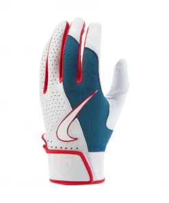 Nike Trout Elite Batting Gloves 2.0 White - Royal - Red