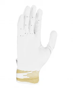 Nike Alpha Huarache Edge Batting Glove White/Gold