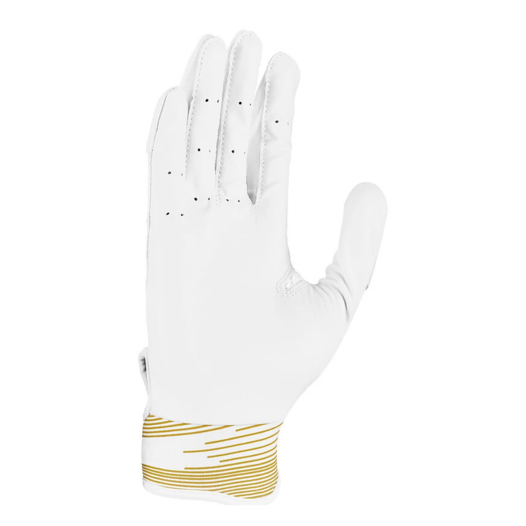 Nike Alpha Huarache Edge Batting Glove White/Gold 4 Nike Alpha Huarache Edge Batting Glove White/Gold
